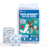 Pet Soft male dog diapers with wetness indicator for confident leak-control.