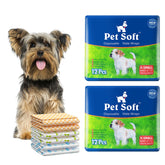 Pet Soft male dog wrap pack front view; compact XSmall fit for tiny dogs.