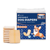 Pet Soft male dog wraps packaging shows a 50-count box for easy daily use.