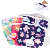 Pet Soft washables bloom pattern pack offers eco-friendly, reusable protection for small female dogs.