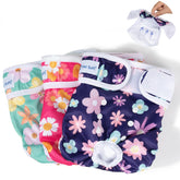 Pet Soft Washable Female Diapers waistband design for secure fit during play and rest