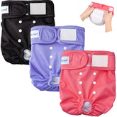 Pet Soft Washable Female Diapers XL outer view demonstrating secure, comfortable fit for large dogs
