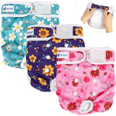 Pet Soft washable female dog diapers package view highlighting reusable design for multiple pets