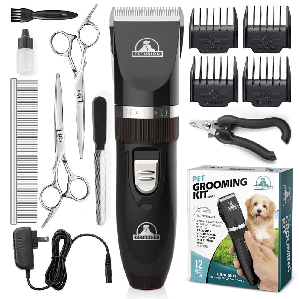 Pet Union kit profesional de cuidado del pelaje inalámbrico para perros y gatos, cómodo de usar