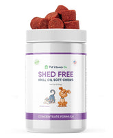 Pet Vitamin Co Krill Oil Soft Chews promote a glossy coat for dogs.
