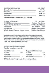 Pet Vitamin Co Krill Oil Soft Chews made in USA with quality assurance.