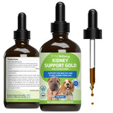 Pet Wellbeing Kidney Support Gold dog bottle—vet-formulated support for vitality.
