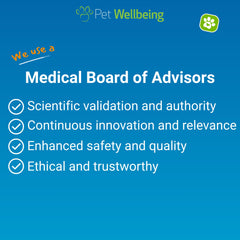 Pet Wellbeing Life Gold dosing spoon shows easy administration for daily immune support.
