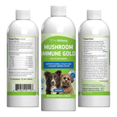 Pet Wellbeing Mushroom Immune Gold bottle front for reliable immune balance