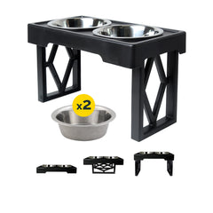 Pet Zone Designer Diner bundle pack with four rust-resistant bowls for all sizes.
