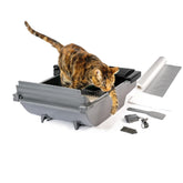 Pet Zone Smart Scoop litter box front view showing compact design for easy placement