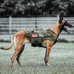 PETAC GEAR Tactical dog harness no-pull side view for secure, comfortable walks.