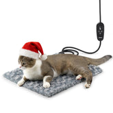 Petace heated bed rosebud cover close-up showing plush warmth for pets.