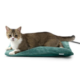 Petace outdoor heated cat bed removable cover demonstrates easy cleaning.