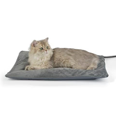 Petace Outdoor Heated Cat Bed wide shot highlighting outdoor warmth for cold-weather cats