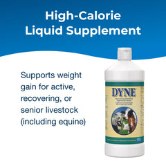 PetAg Dyne bottle back detail with added vitamins for livestock support