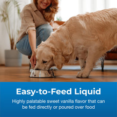 PetAg Dyne puppy eating highlights growth-friendly calories for young dogs.