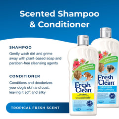 PetAg Fresh ’n Clean Conditioner jar featuring oatmeal formula for soothing coat and itch relief.