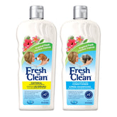 PetAg Fresh ’n Clean Shampoo bottle shows tropical breeze scent for gentle cleansing and odor control.