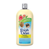 PetAg Fresh ’n Clean shampoo bottle shows tropical fresh scent for gentle cleansing.