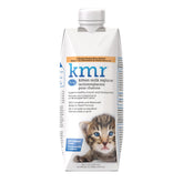 PetAg KMR kitten milk replacer liquid bottle provides complete nutrition for growing kittens.