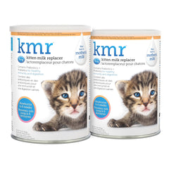 PetAg KMR kitten milk replacer packaging highlighting a 2-pack for newborn kittens
