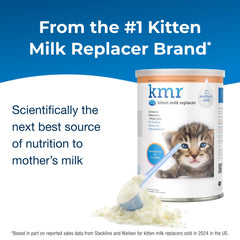 PetAg KMR powder being measured for precise mixing; easy prep.