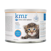 PetAg KMR kitten milk replacer powder tub front supports newborn nourishment.