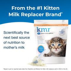 PetAg KMR powder-dispensing bottle ready for easy preparation and feeding.