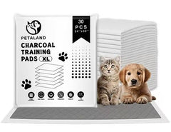 Petaland Charcoal Dog Pads 24x36-xl-30-count coverage for large dogs.