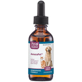 PetAlive AmazaPet Drops bottle front for respiratory support in pets.