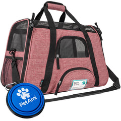 PetAmi airline-approved cat carrier under-seat provides easy travel for small pets.
