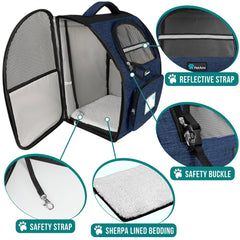 PetAmi airline-approved carrier helps you travel with confidence through airports.