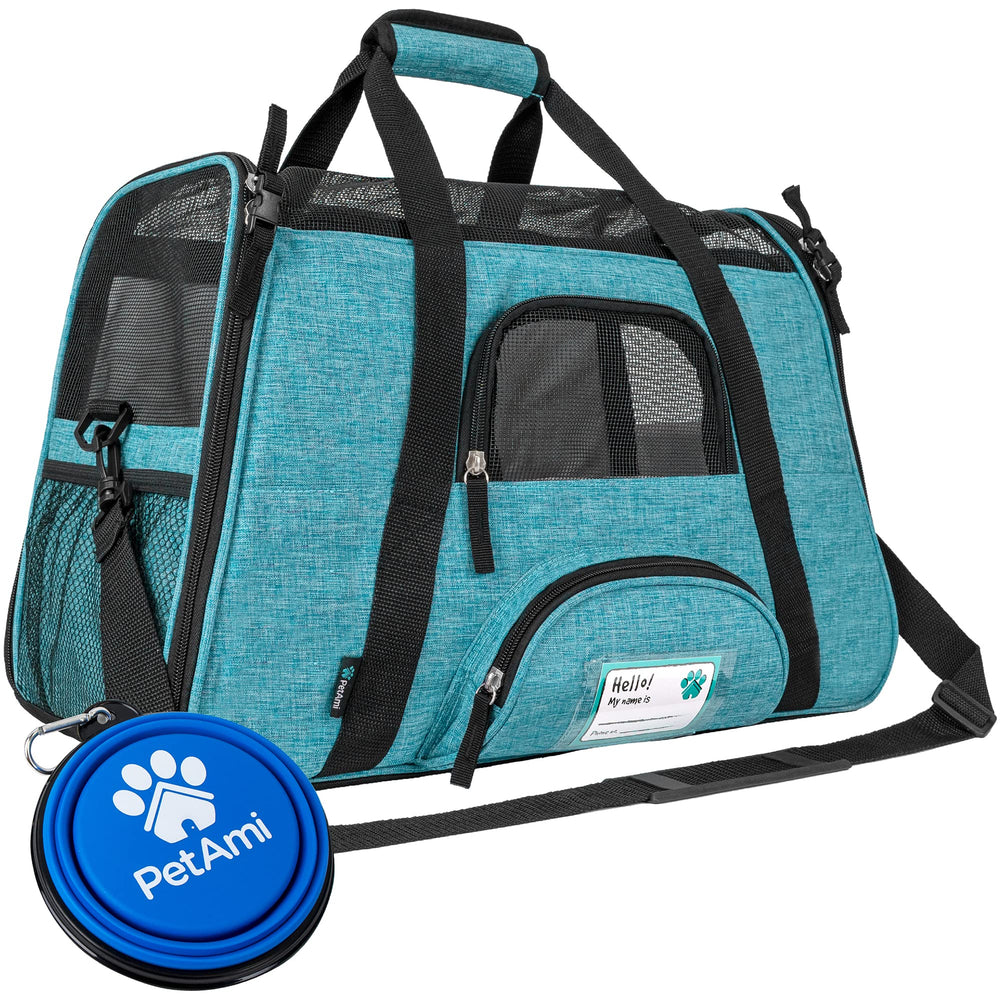 PetAmi airline approved pet carrier under-seat fits easily for flights and travel.