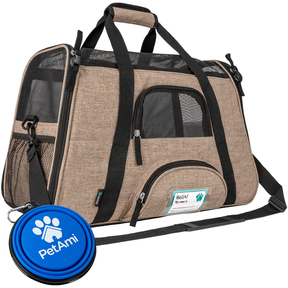 PetAmi airline-approved pet carrier under-seat design for easy flight travel.