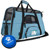 PetAmi airline approved carrier under seat keeps small pets close during flights.