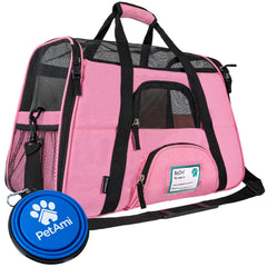 PetAmi airline approved carrier under seat, breathable and convenient for plane travel