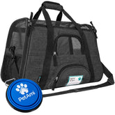 PetAmi airline-approved soft-sided carrier under-seat for convenient travel with pets.