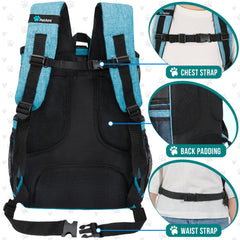 PetAmi backpack 4-way entry with mesh windows for easy access