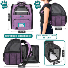 PetAmi backpack airflow-ventilated design with breathable mesh panels