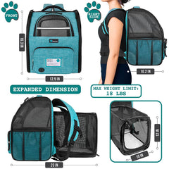 PetAmi backpack carrier three-way entry for quick pet access