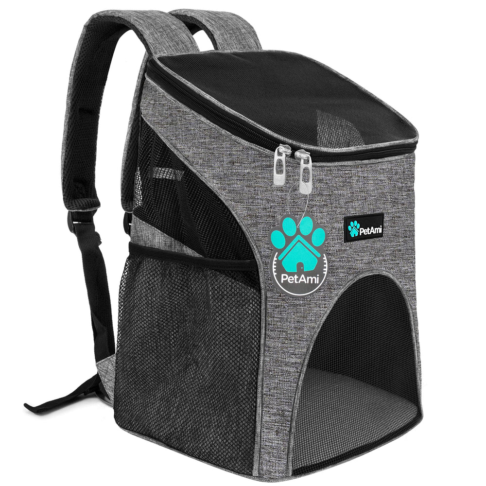 PetAmi backpack carrier ventilated panels for breathable comfort during hikes