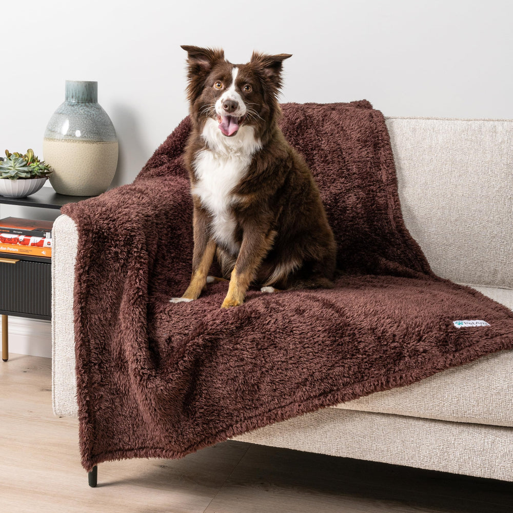 PetAmi blanket soft-sherpa fleece offers plush warmth for naps and lounging.