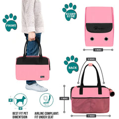 PetAmi breathable soft-puppy carrier shows mesh ventilation for comfort.