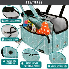 PetAmi Small Dog Purse Carrier inside view with sherpa bedding for cozy rests.
