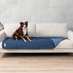 PetAmi cobertor impermeable para sofá azul protege contra manchas y pelos