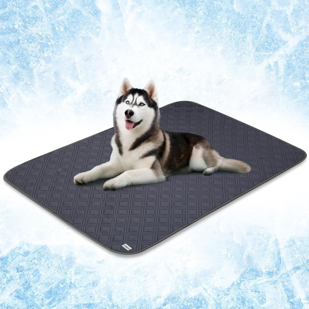 PetAmi cooling mat grey 60x80 for large dogs keeps them cool and relaxed
