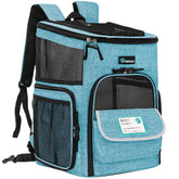 PetAmi dog backpack carrier front view turquoise for travel