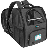 PetAmi dog cat backpack carrier expanded view shows roomy interior for travel comfort