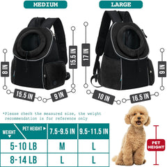 PetAmi dog front carrier showing reflective trim for safer evening adventures